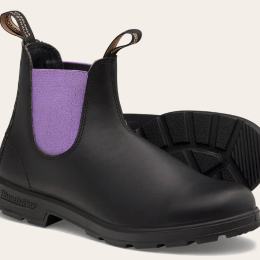 Brand New Black with Lavender Elastic Original Blundstone